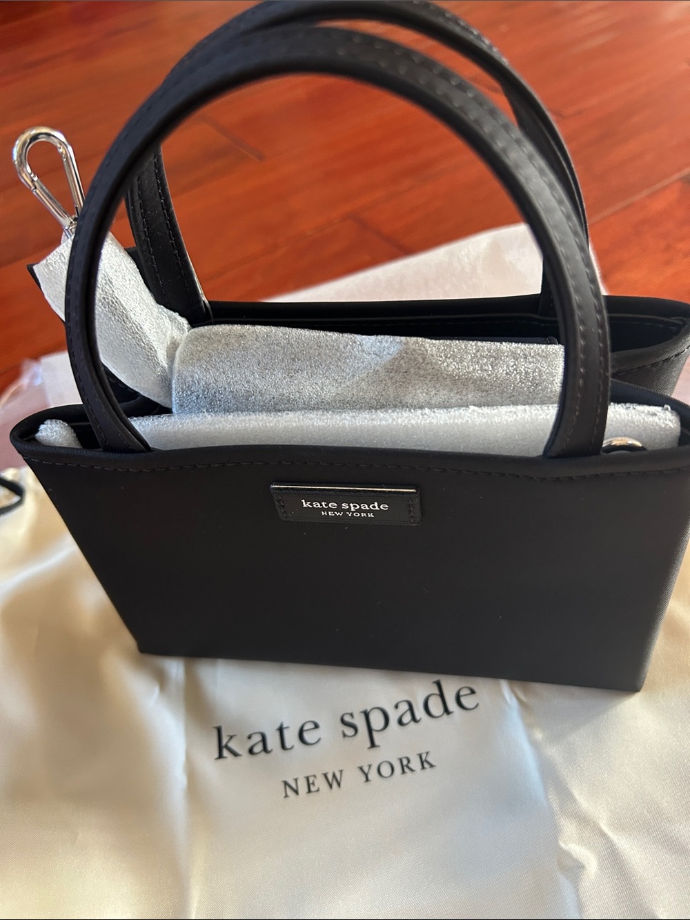 kate spade Black Mini Tote with Top Handles
